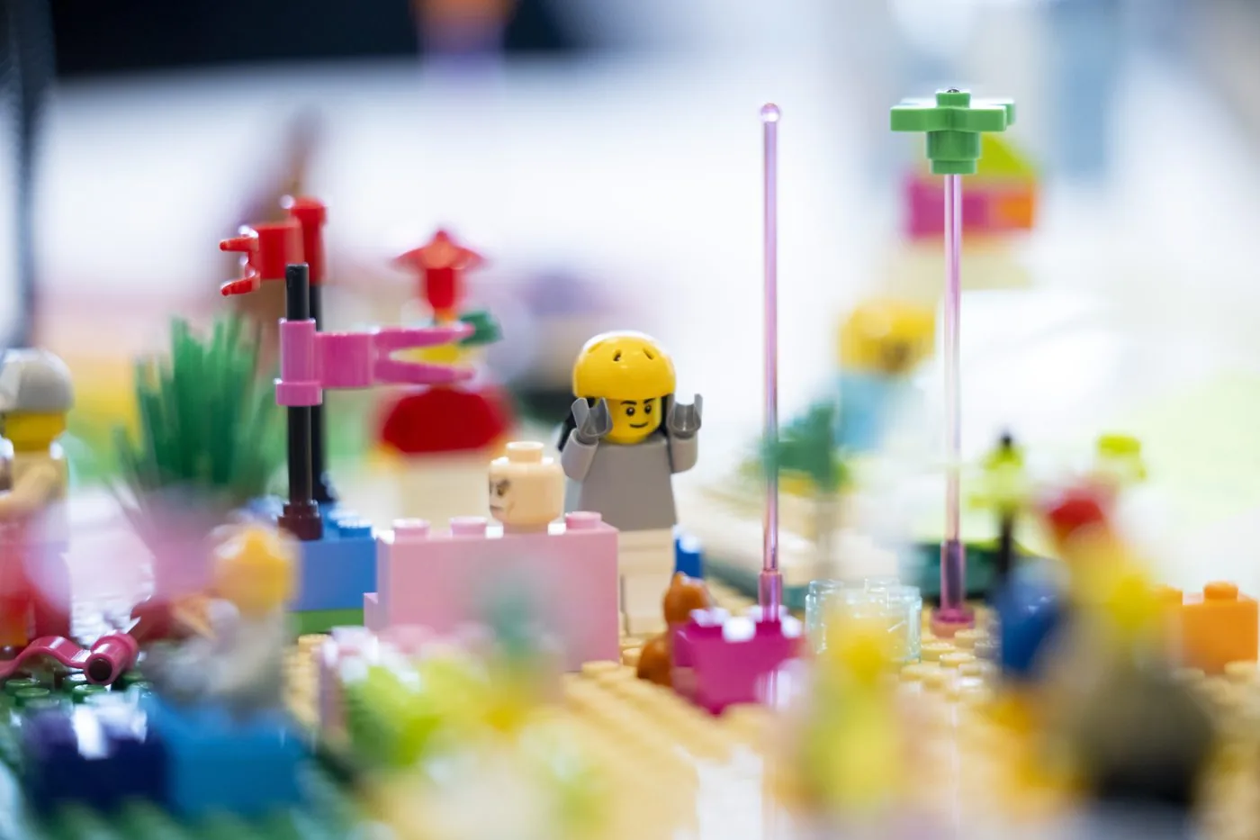 A LEGO Serious Play model built in a workshop